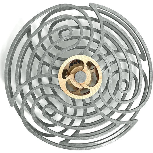 Kinetic Wall Art Wood Sculpture Calming Motion Decor