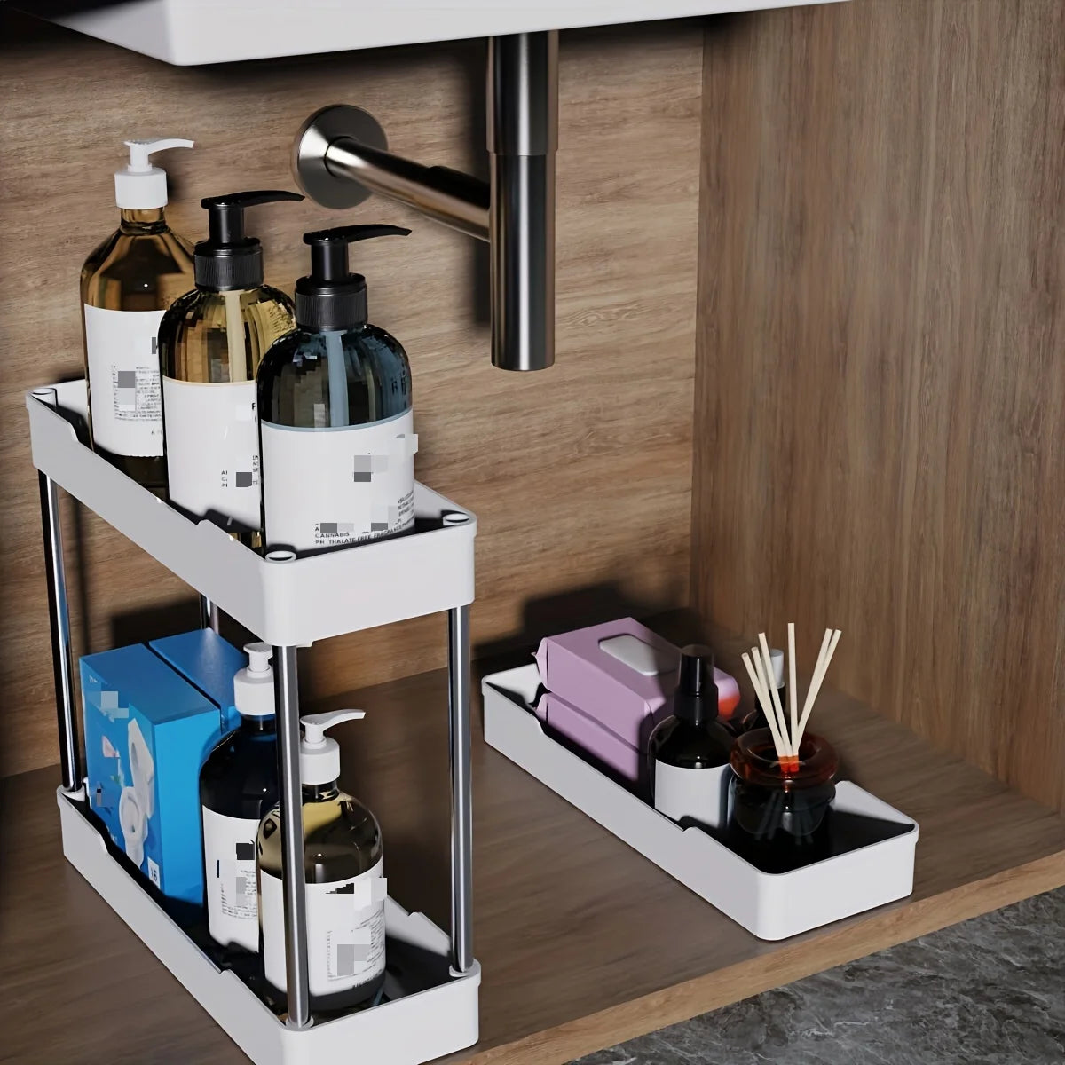 Slim Rolling Storage Rack 3 Tier Compact Organizer for Narrow Spaces