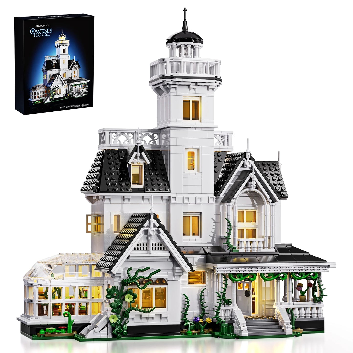 Owens House Building Set With LED Light Display 1877 PCS