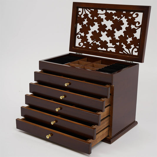 Six Tier Jewelry Box Organizer With Large Capacity