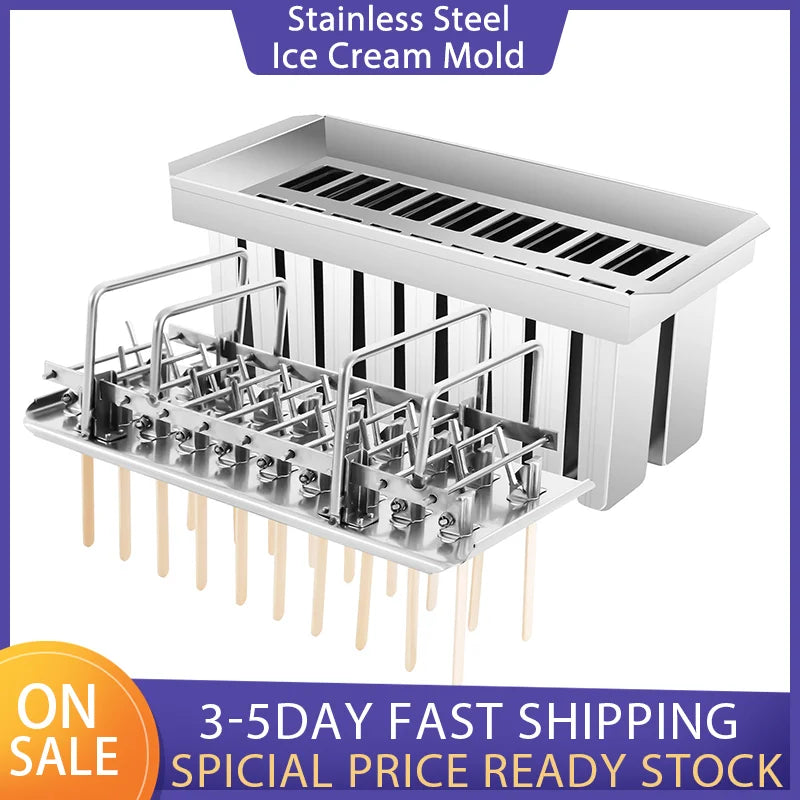Household Stainless Steel Ice Cream Mold Ice Cube 304 Popsicle Ice Cream Popsicle Mold Popsicle Machine