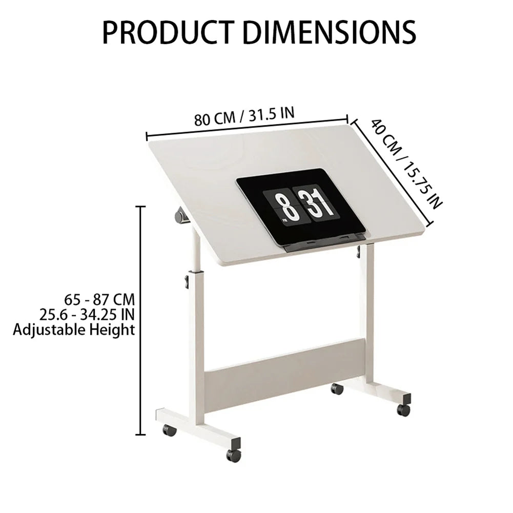 Adjustable Standing Desk On Wheels For Home Office Use