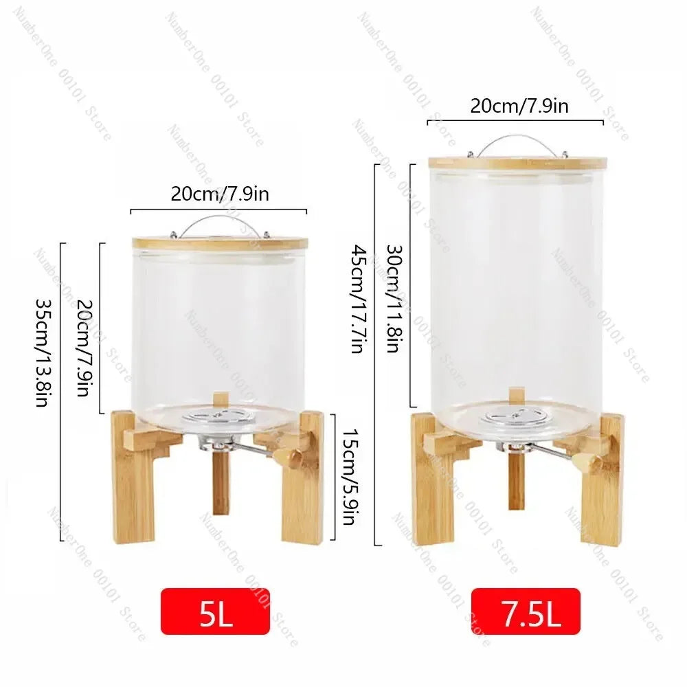 Clear Plastic Cereal Dispenser For Dry Food Storage 5L