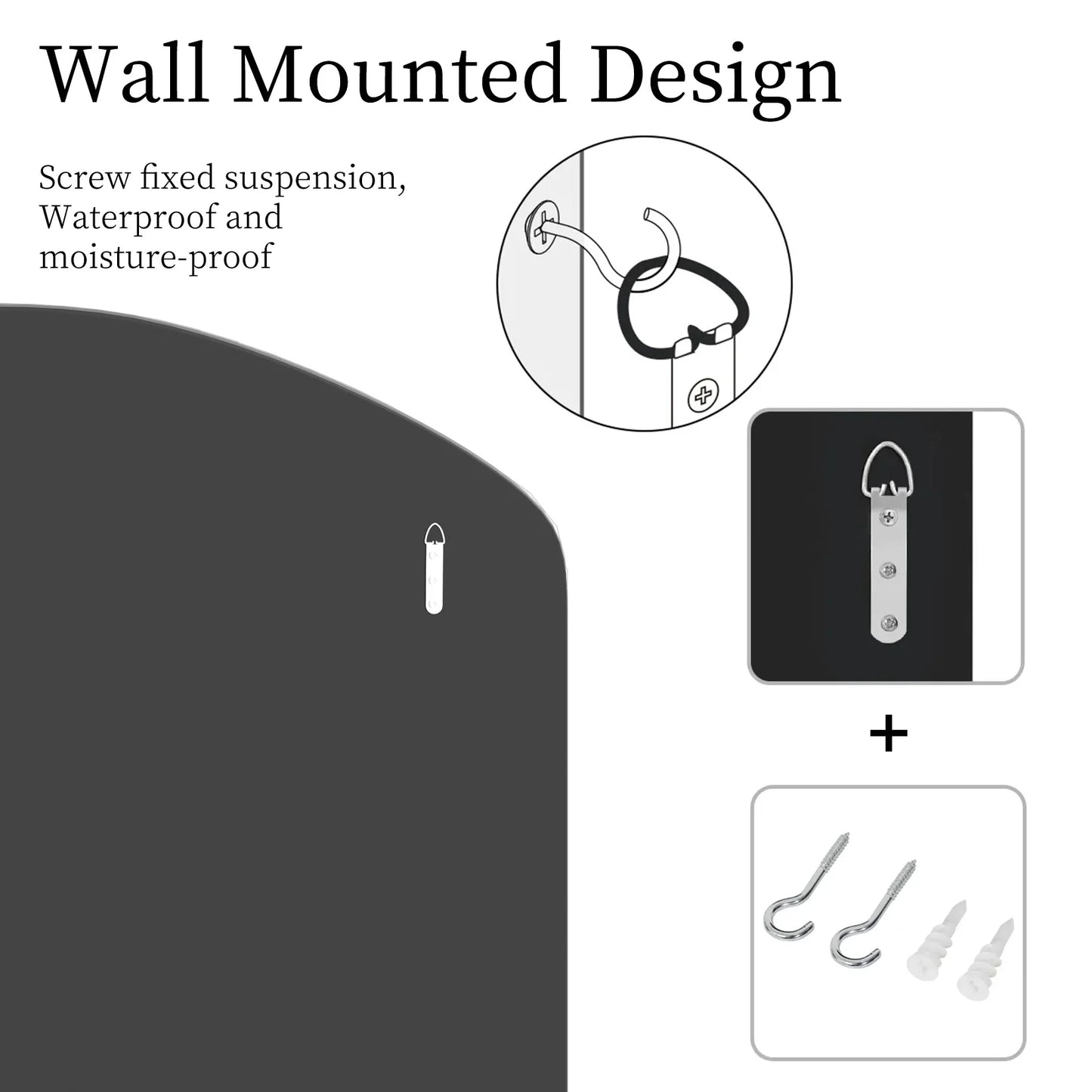 Large Silver Arched Wall Mirror Beveled Edge Accent Decor