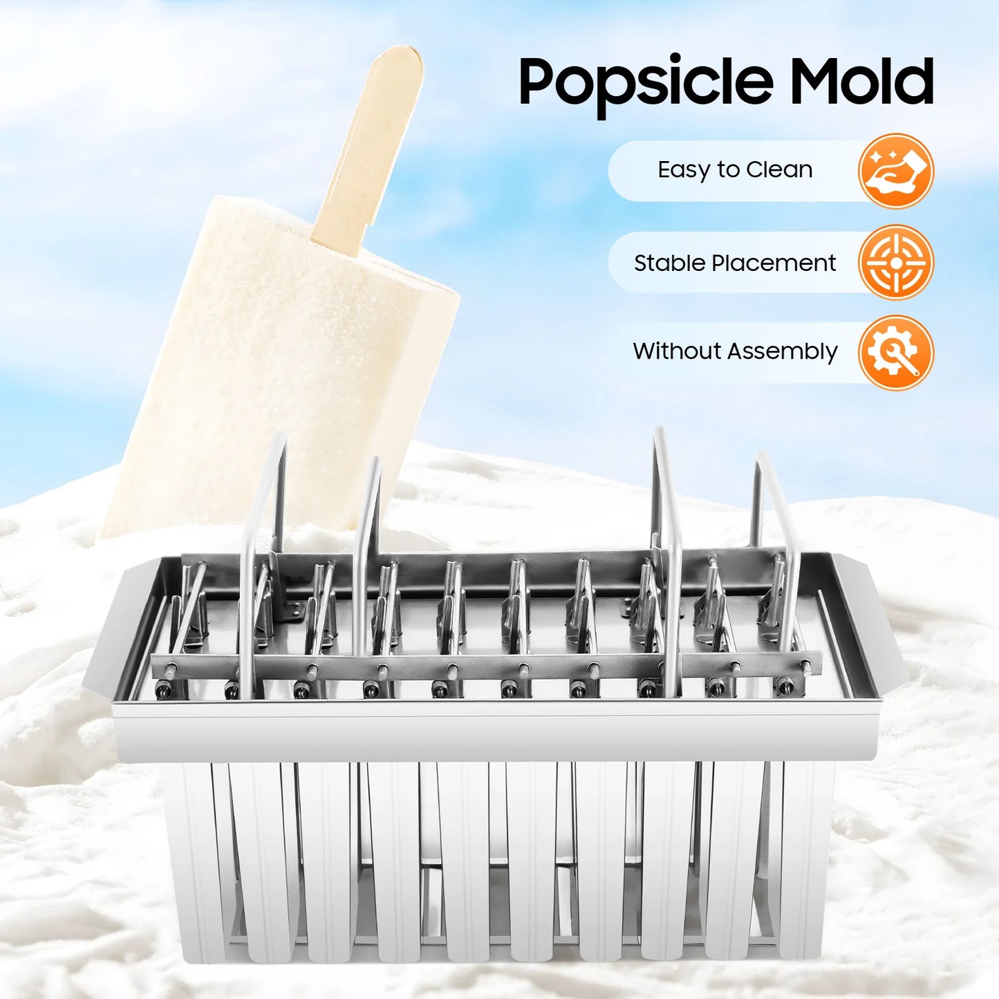 Household Stainless Steel Ice Cream Mold Ice Cube 304 Popsicle Ice Cream Popsicle Mold Popsicle Machine
