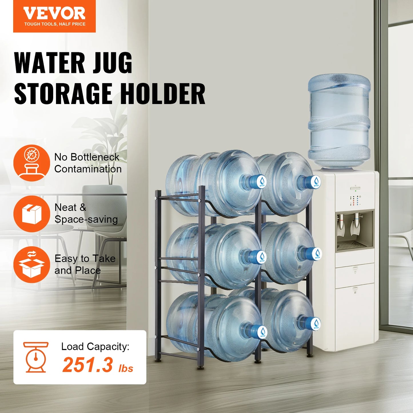 Five Tier Water Jug Holder For Kitchen And Office Home