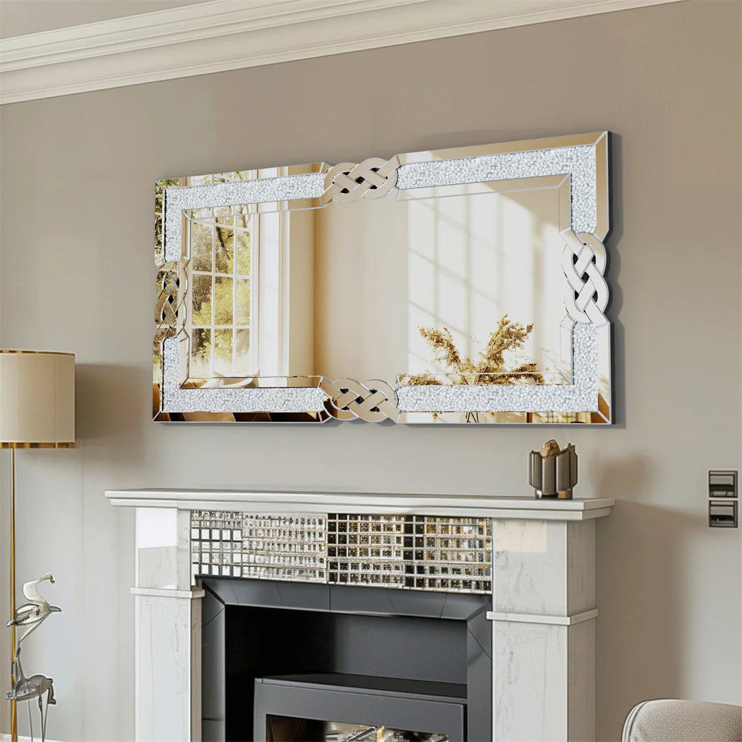 LUVODI Decorative Crush Diamond Full Body Wall Mirror