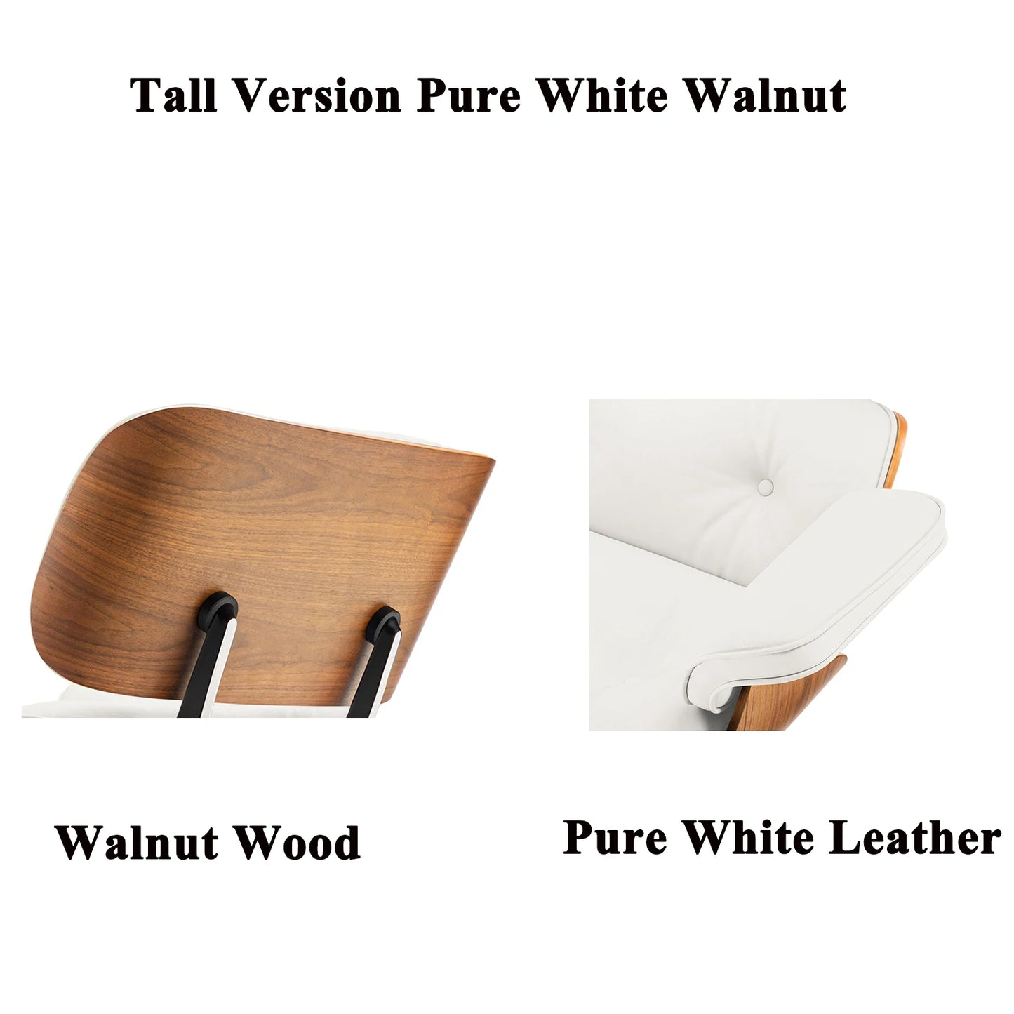 Top Grain Genuine Leather Lounge chair Furniture Swivel Armchair with Stool Ottoman for Living Room