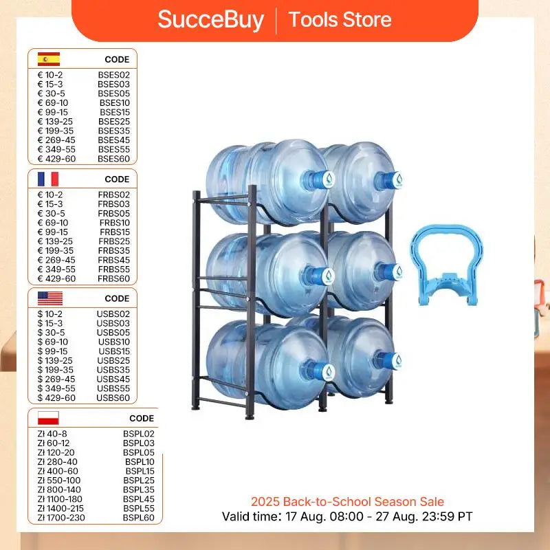 Five Tier Water Jug Holder For Kitchen And Office Home