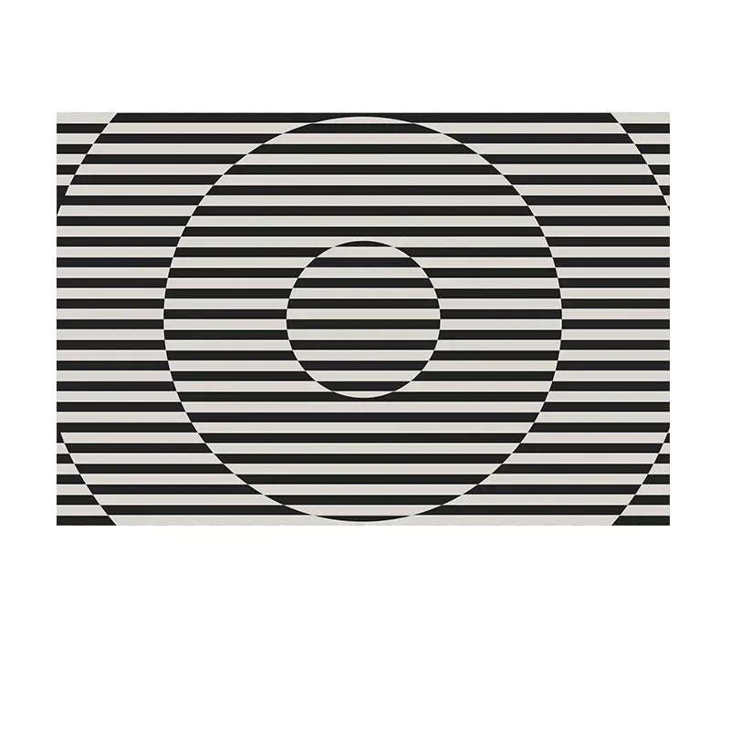 Retro Striped Living Room Rug Premium Thickened Soft Carpet