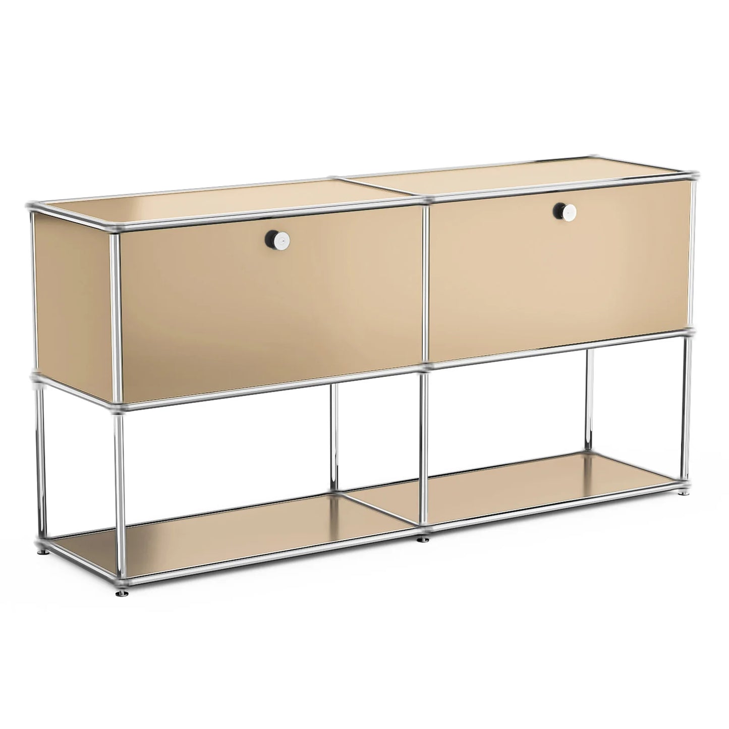 Storage Cabinet Storage Shelf Stainless Steel Metal Board Living Room Cabinet Sideboard Cabinet Modular Furniture-No Keys