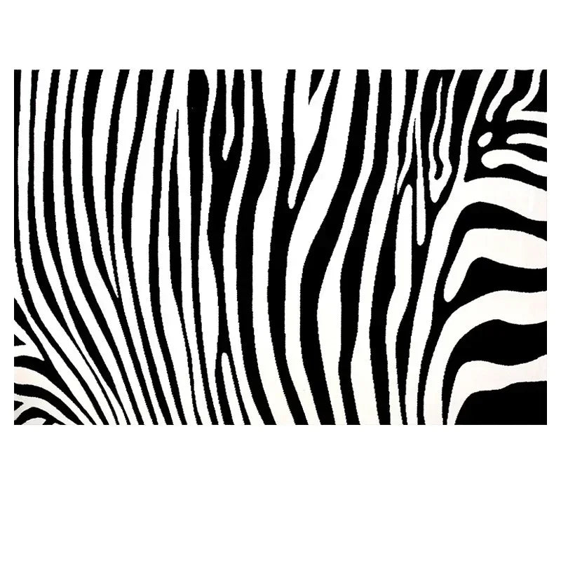 Retro Striped Living Room Rug Premium Thickened Soft Carpet