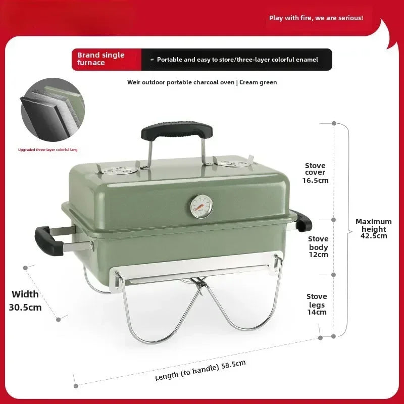 Portable Outdoor Charcoal Grill for Easy Fast Barbecue
