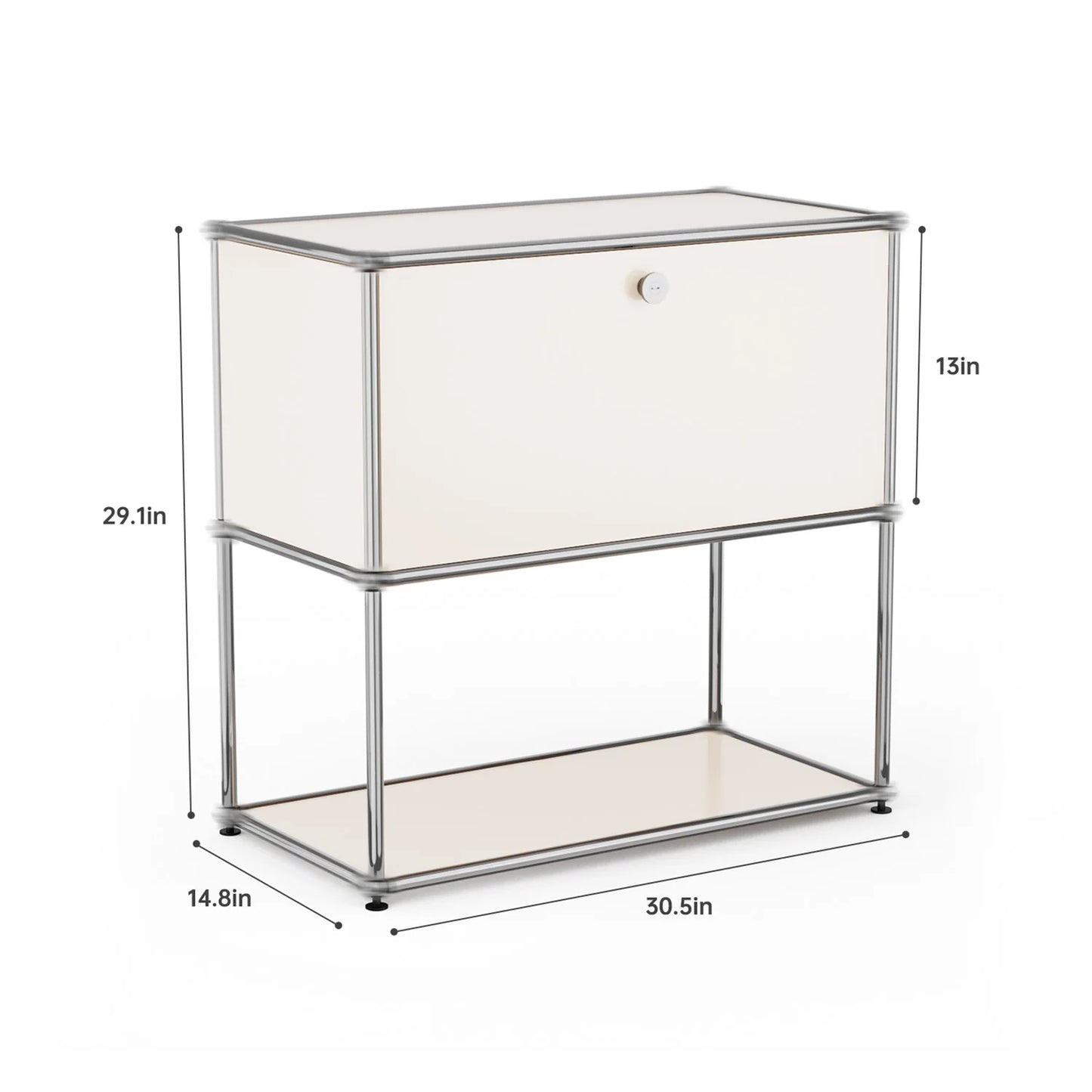 Storage Cabinet Storage Shelf Stainless Steel Metal Board Living Room Cabinet Sideboard Cabinet Modular Furniture-No Keys